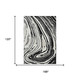 10' X 14' Black Ivory And Gray Abstract Washable Area Rug With UV Protection