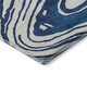 8' X 10' Navy Blue Ivory And Beige Abstract Washable Area Rug With UV Protection