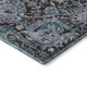 10' X 14' Chocolate And Teal Damask Washable Area Rug With UV Protection