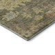 3' X 5' Artichoke Green Gold And Gray Floral Washable Area Rug With UV Protection