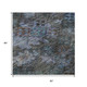 5' X 8' Teal And Charcoal Abstract Geometric Washable Area Rug With UV Protection