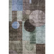 3' X 5' Brown Blue And Taupe Geometric Washable Area Rug With UV Protection