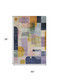 3' X 5' Plum Gold And Navy Blue Abstract Geometric Washable Area Rug With UV Protection