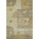 8' X 10' Beige And Gold Geometric Washable Area Rug With UV Protection
