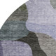 8' Olive Green Purple And Brown Abstract Geometric Washable Round Rug With UV Protection