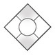 24" Graphite Metal Square Framed Accent Mirror