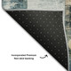 5' X 8' Teal Brown And Ivory Geometric Washable Area Rug With UV Protection
