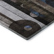10' X 14' Brown Blue And Beige Geometric Washable Area Rug With UV Protection