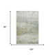 8' X 10' Artichoke Green Gray And Silver Abstract Washable Area Rug With UV Protection