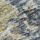 10' X 14' Blue Gold And Beige Abstract Washable Area Rug With UV Protection