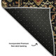 9' X 12' Black Gold And Blue Oriental Washable Area Rug With UV Protection