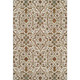 8' X 10' Ivory Red And Gold Oriental Washable Area Rug With UV Protection