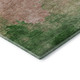 9' X 12' Pink And Emerald Abstract Washable Area Rug With UV Protection