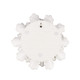 9" Off White Ceramic Flower Hanging Dimensional Sculpture