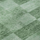8' Green And Mint Green Geometric Washable Round Rug With UV Protection
