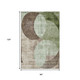 8' X 10' Artichoke Green Brown And Beige Geometric Washable Area Rug With UV Protection