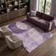 9' X 12' Purple Lilac And Mauve Geometric Washable Area Rug With UV Protection