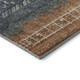8' X 10' Brown Beige And Navy Blue Geometric Washable Area Rug With UV Protection
