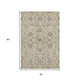 5' X 8' Beige Gray And Ivory Moroccan Washable Area Rug With UV Protection