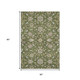 5' X 8' Olive Green Gray And Beige Moroccan Washable Area Rug With UV Protection