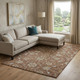 8' X 10' Rust Gray And Ivory Moroccan Washable Area Rug With UV Protection
