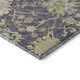 5' X 8' Eggplant Beige And Sage Floral Medallion Washable Area Rug With UV Protection