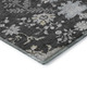 3' X 5' Charcoal Gray And Silver Floral Washable Area Rug With UV Protection