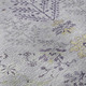 5' X 8' Lavender Gray And Gold Floral Washable Area Rug With UV Protection