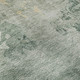 3' X 5' Aqua And Wheat Abstract Washable Area Rug With UV Protection