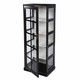 Dynasty Contemporary Black and White Tall Curio Cabinet