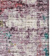 3' X 5' Lavender Green And Teal Abstract Washable Area Rug With UV Protection