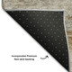 8' Beige Brown And Gray Abstract Washable Round Rug With UV Protection