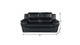 69" Black And Silver Faux Leather Love Seat
