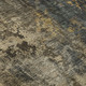 3' X 5' Gray Teal And Gold Striped Washable Area Rug With UV Protection