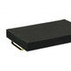 16" Black Wood And Linen Serving Tray With Handles