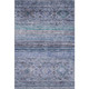 8' X 10' Blue Charcoal And Gray Abstract Geometric Washable Area Rug With UV Protection