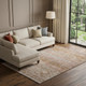 8' X 10' Copper Gray And Beige Abstract Geometric Washable Area Rug With UV Protection