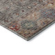 5' X 8' Gray Copper And Blue Tribal Washable Area Rug With UV Protection