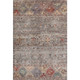 10' X 14' Gray Copper And Blue Tribal Washable Area Rug With UV Protection