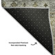8' X 10' Pewter Olive Green And Beige Tribal Washable Area Rug With UV Protection