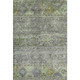 5' X 8' Sage Silver And Purple Tribal Washable Area Rug With UV Protection