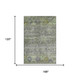 10' X 14' Sage Silver And Purple Tribal Washable Area Rug With UV Protection