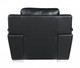 48" Black And Silver Leather Match Club Chair