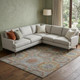 9' X 12' Rust Charcoal And Beige Geometric Washable Area Rug With UV Protection
