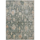 5' X 8' Artichoke Green Beige And Rust Floral Washable Indoor Outdoor Area Rug