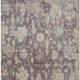 5' X 8' Eggplant Beige And Blue Floral Washable Indoor Outdoor Area Rug