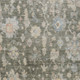 5' X 8' Fern Green Beige And Blue Floral Washable Indoor Outdoor Area Rug