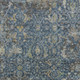 9' X 12' Navy Blue And Gray Damask Washable Indoor Outdoor Area Rug