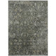 3' X 5' Pewter And Gray Damask Washable Indoor Outdoor Area Rug