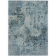 8' X 10' Blue And Gray Abstract Washable Indoor Outdoor Area Rug